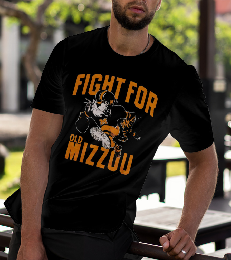 Fight For Old Mizzou Football Mascot In Action T-Shirt