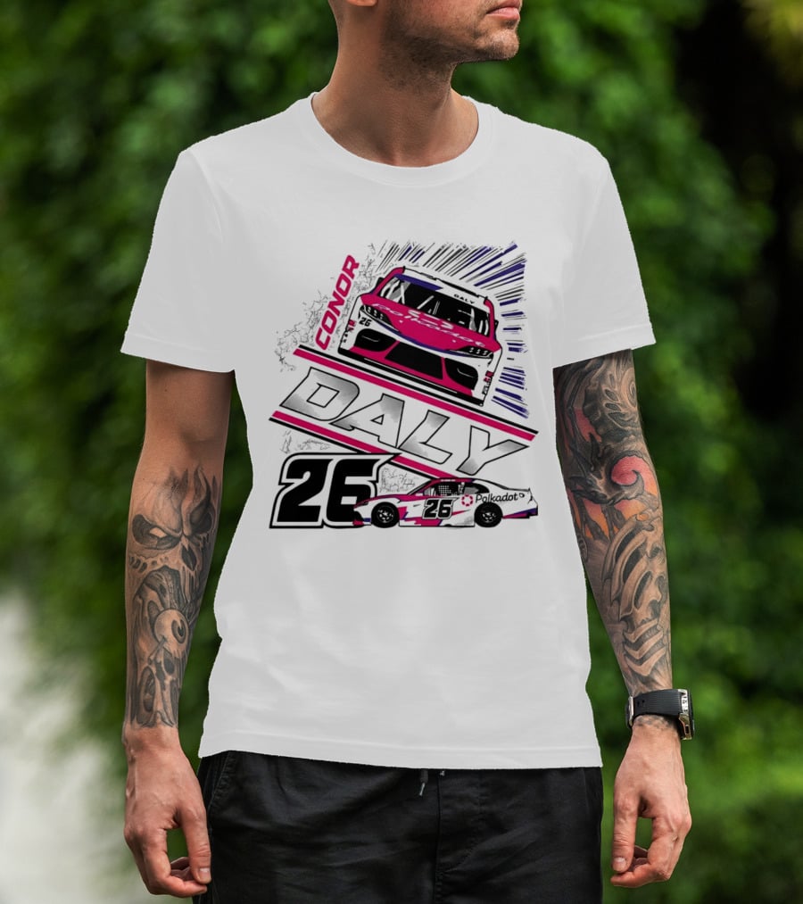 Conor Daly 26 Polkadot Racing Car T-Shirt