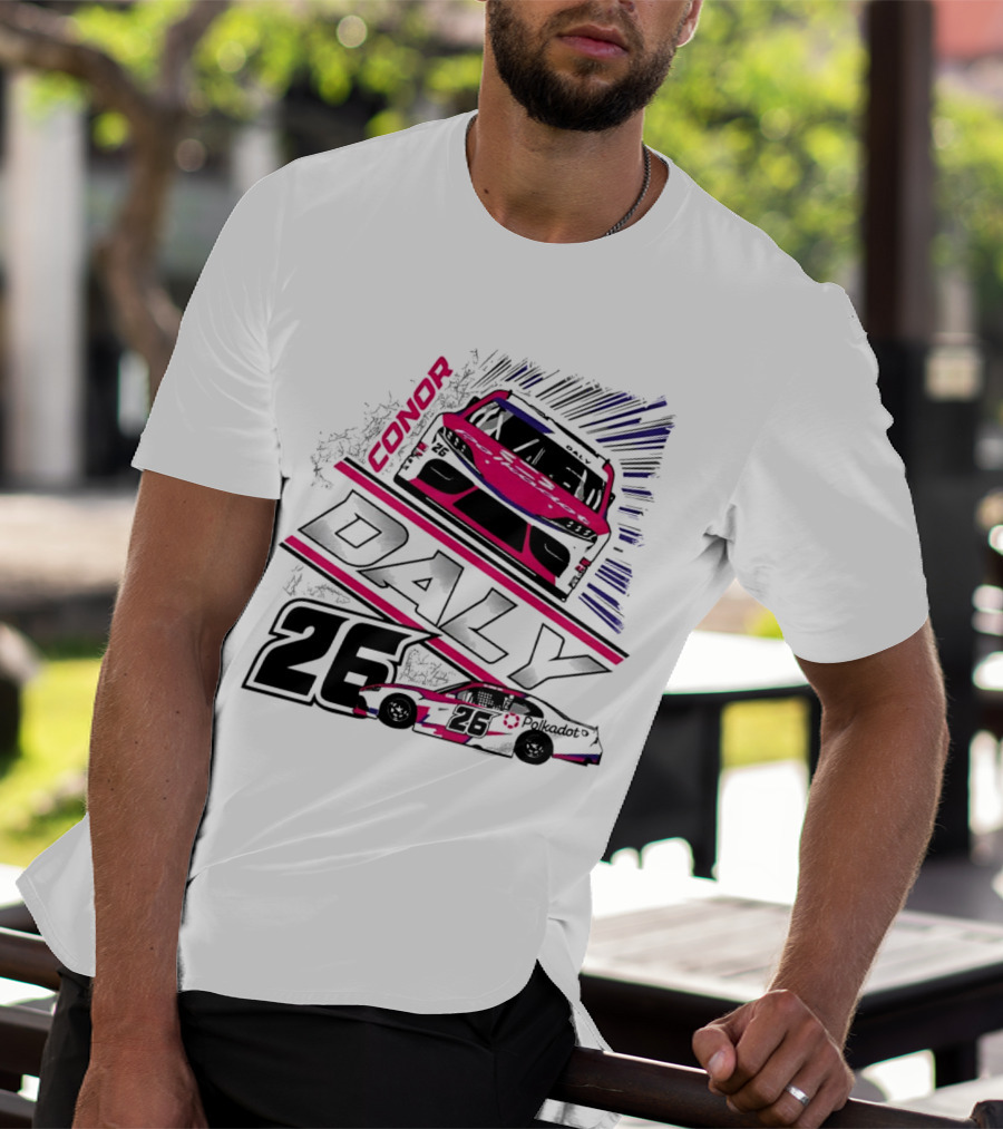 Conor Daly 26 Polkadot Racing Car T-Shirt