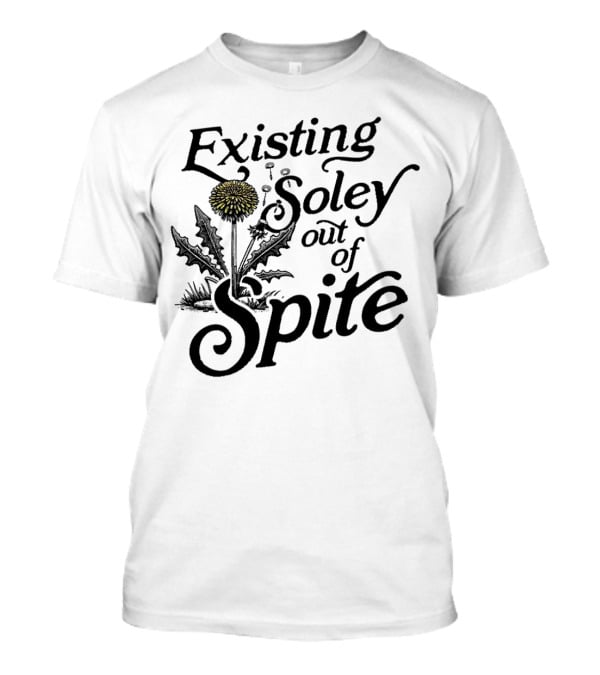 Existing Soley Out Of Spite Dandelion Motif T-Shirt