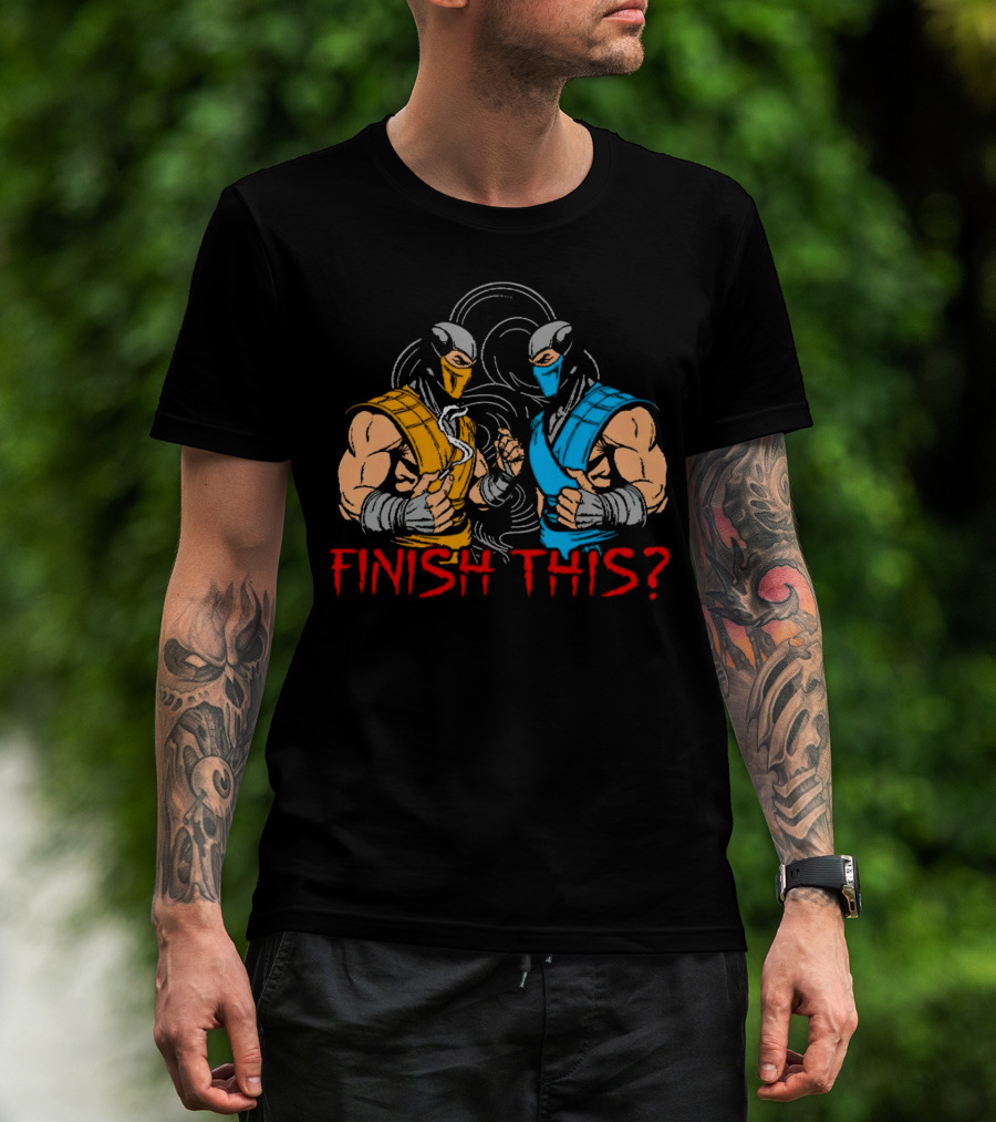 Finish This Mortal Kombat Smoke Sub-Zero Scorpion Showdown T-Shirt