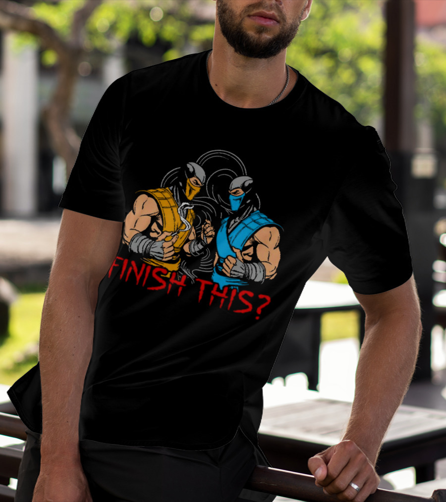 Finish This Mortal Kombat Smoke Sub-Zero Scorpion Showdown T-Shirt