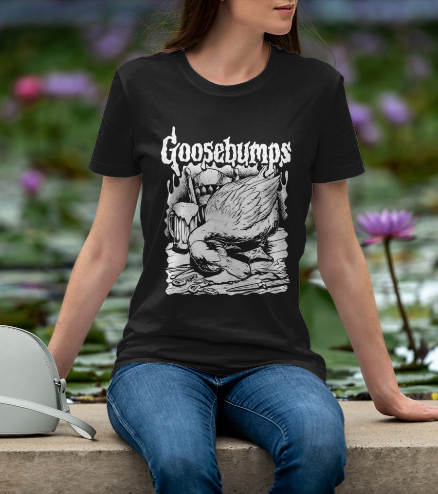 Goosebumps Goose With Thrown Chair And Mug T-Shirt