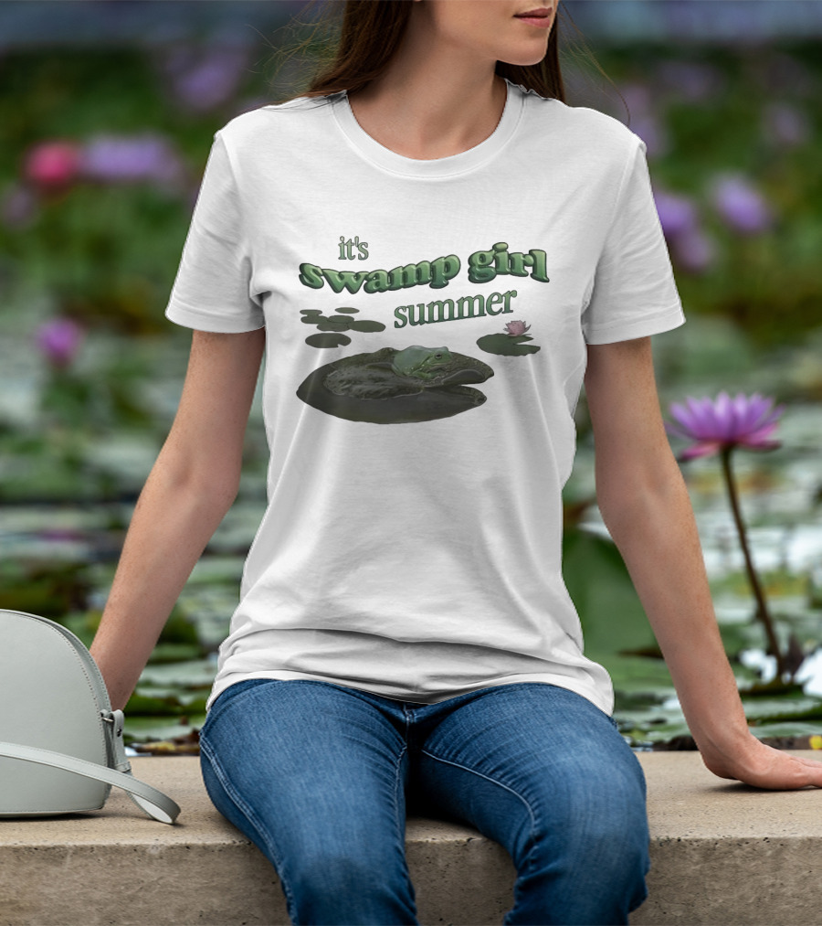 It's Swamp Girl Summer Frog Lily Pads Blossom T-Shirt