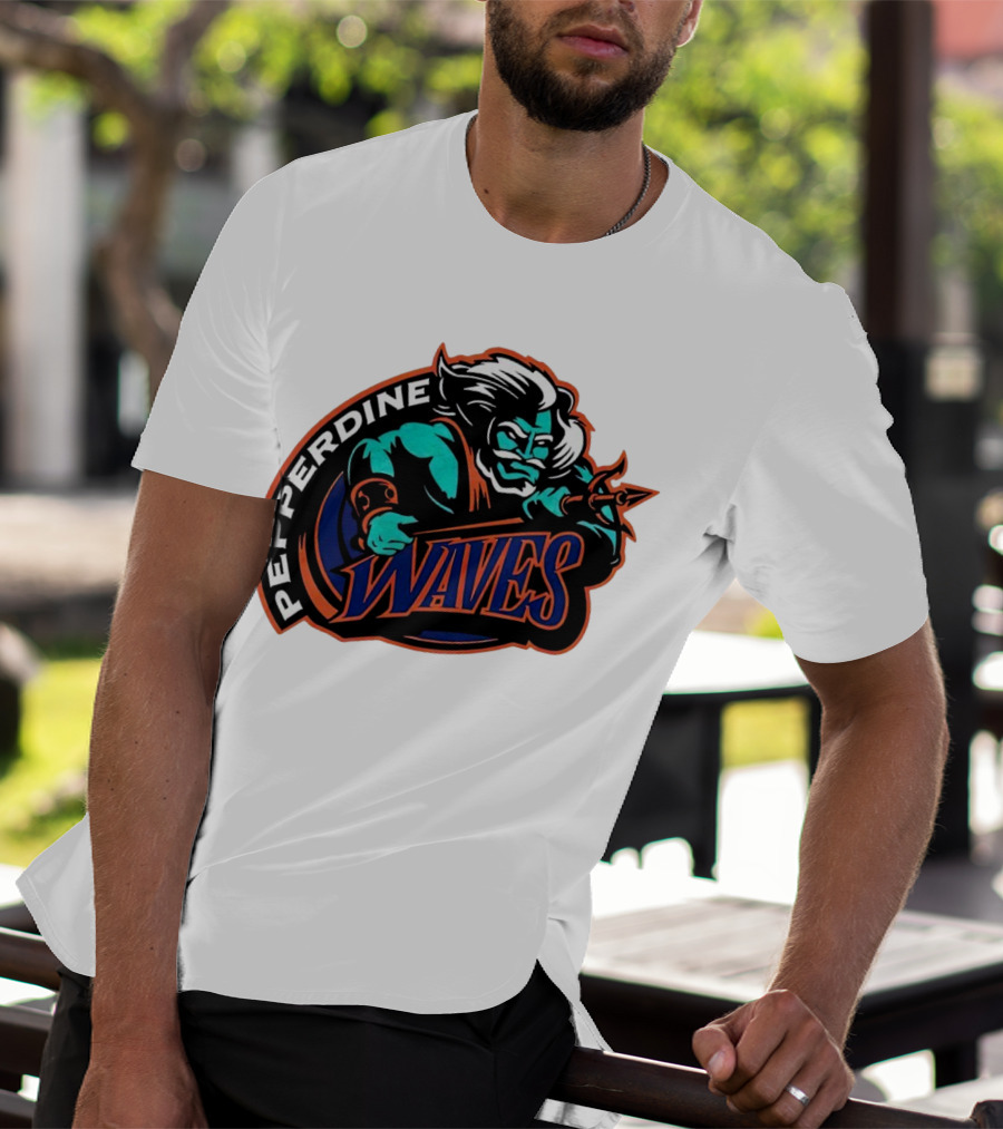Pepperdine Waves 1997 Retro Logo Warrior T-Shirt