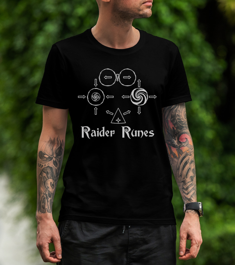 Raider Runes Circular Symbols And Arrows T-Shirt