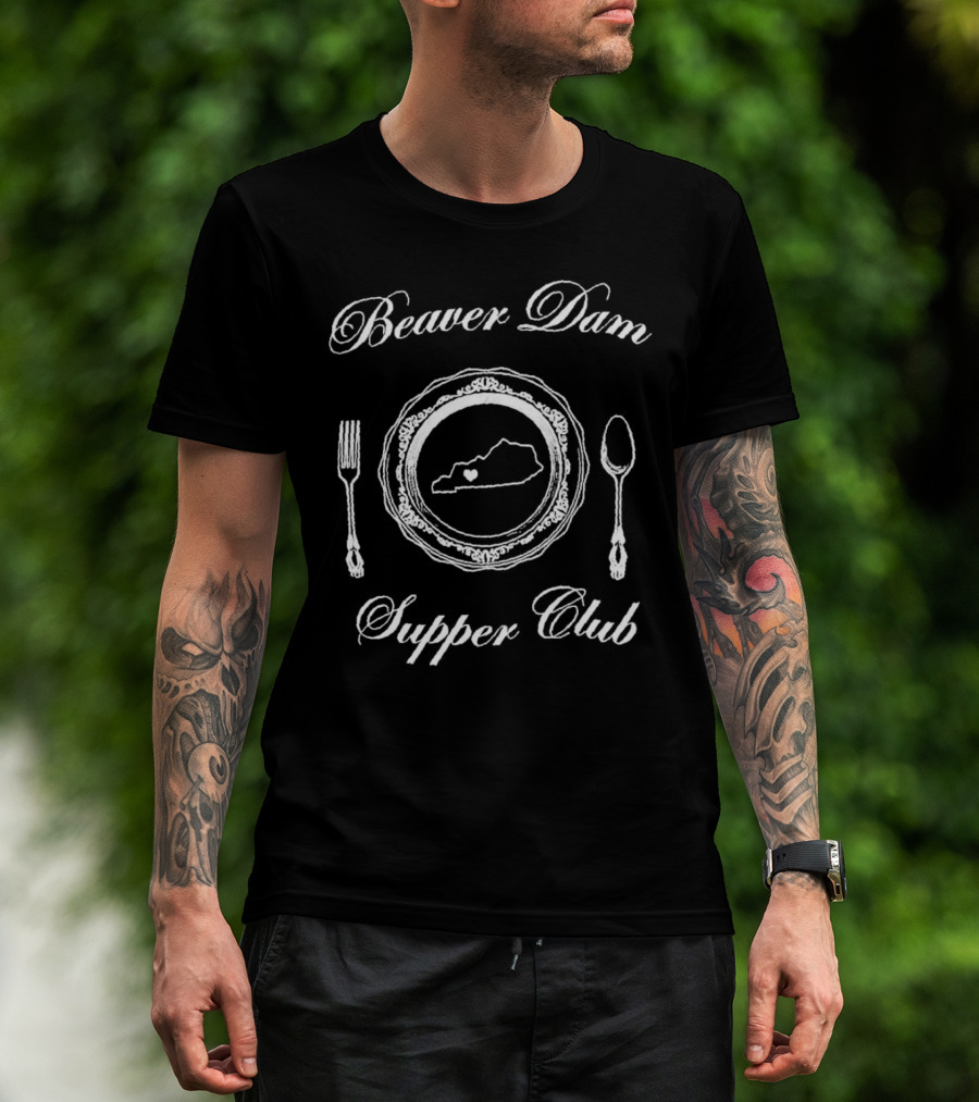 Beaver Dam Supper Club Kentucky State Heart Plate T-Shirt