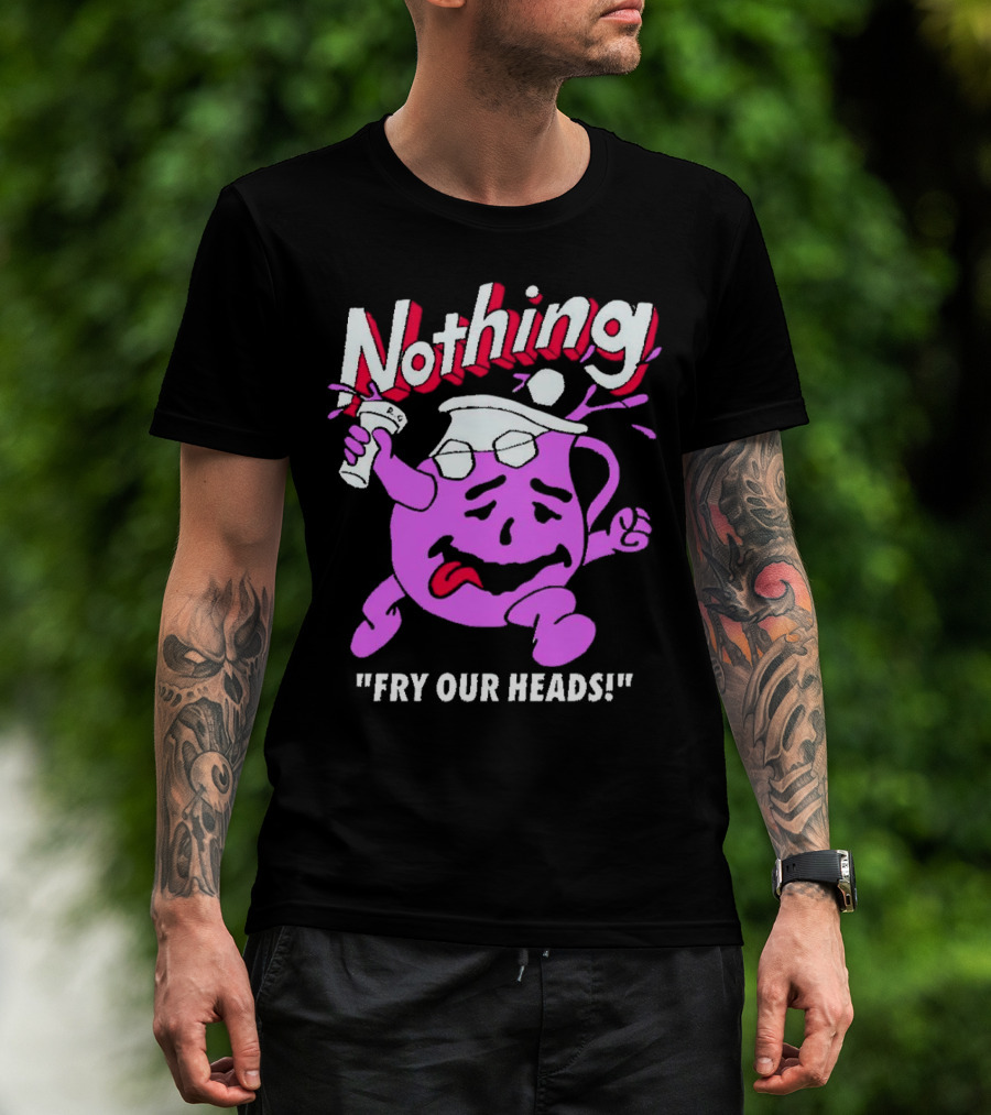 Nothing Fry Our Heads Purple Pitcher Character T-Shirt
