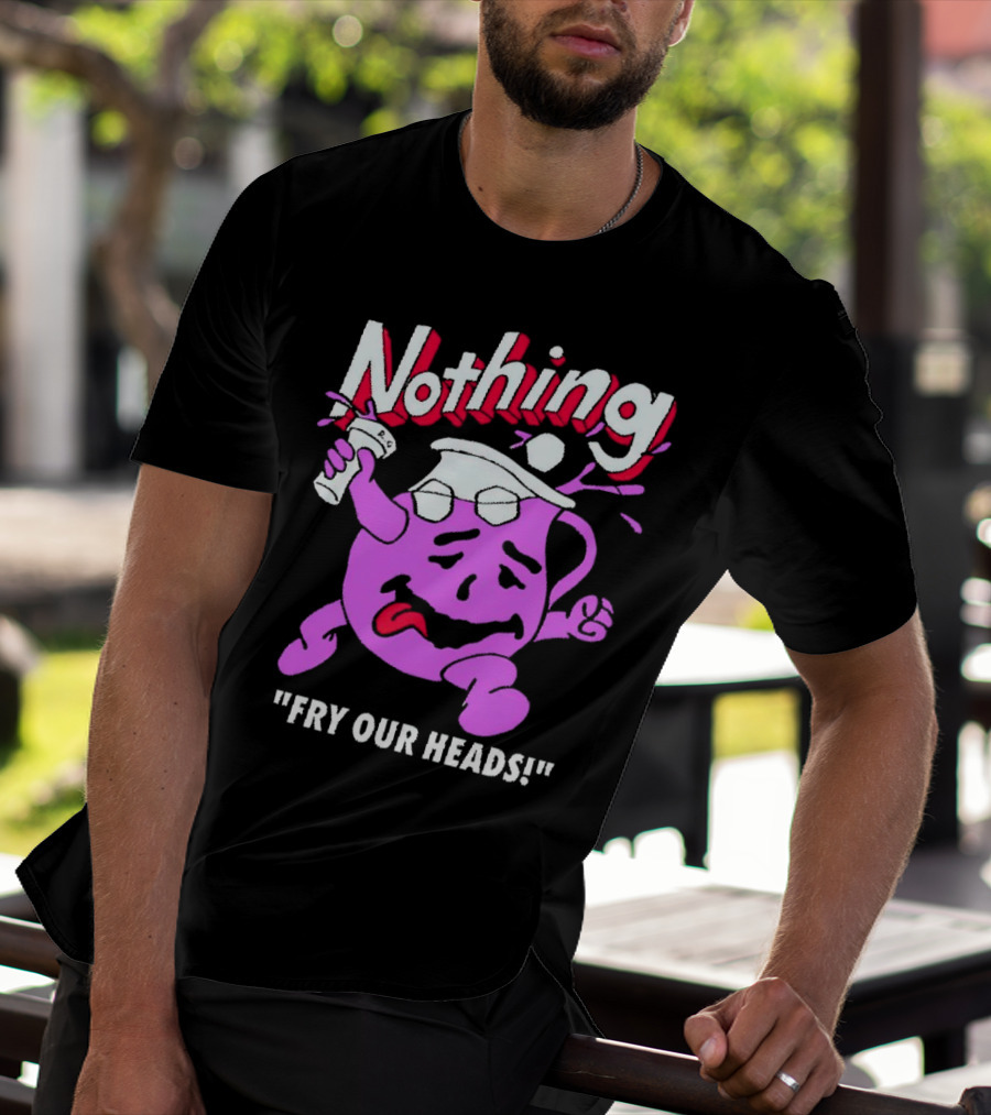 Nothing Fry Our Heads Purple Pitcher Character T-Shirt