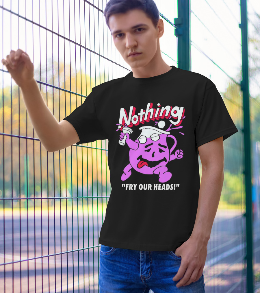 Nothing Fry Our Heads Purple Pitcher Character T-Shirt