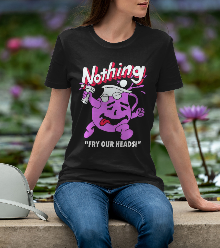 Nothing Fry Our Heads Purple Pitcher Character T-Shirt