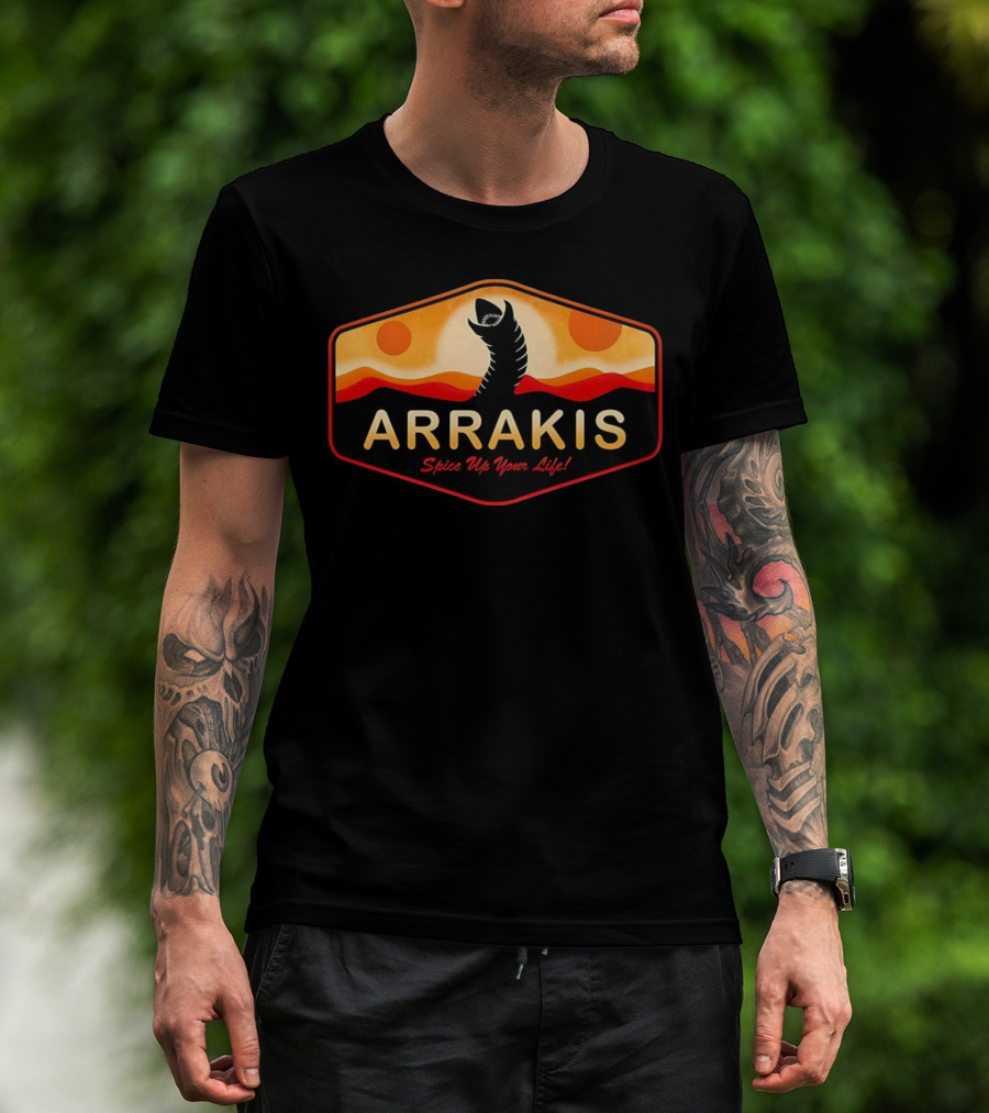 Arrakis Spice Up Your Life Dune Sandworm Desert Scene T-Shirt