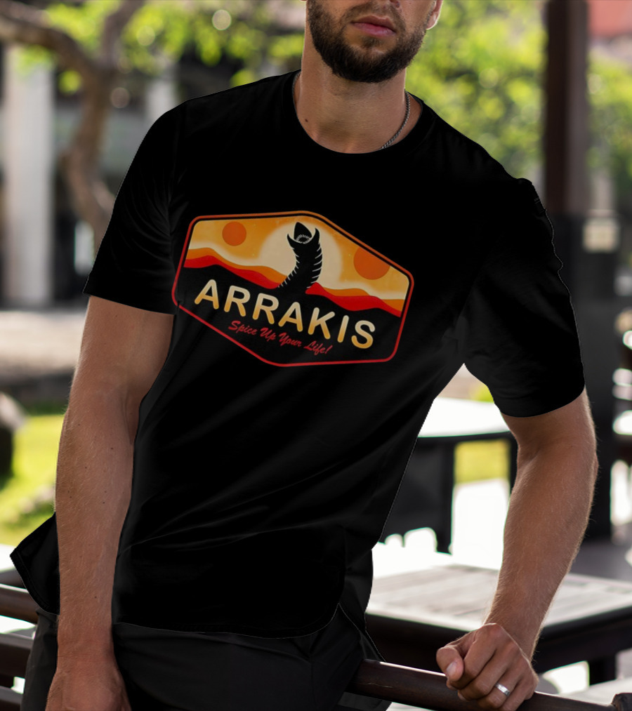 Arrakis Spice Up Your Life Dune Sandworm Desert Scene T-Shirt