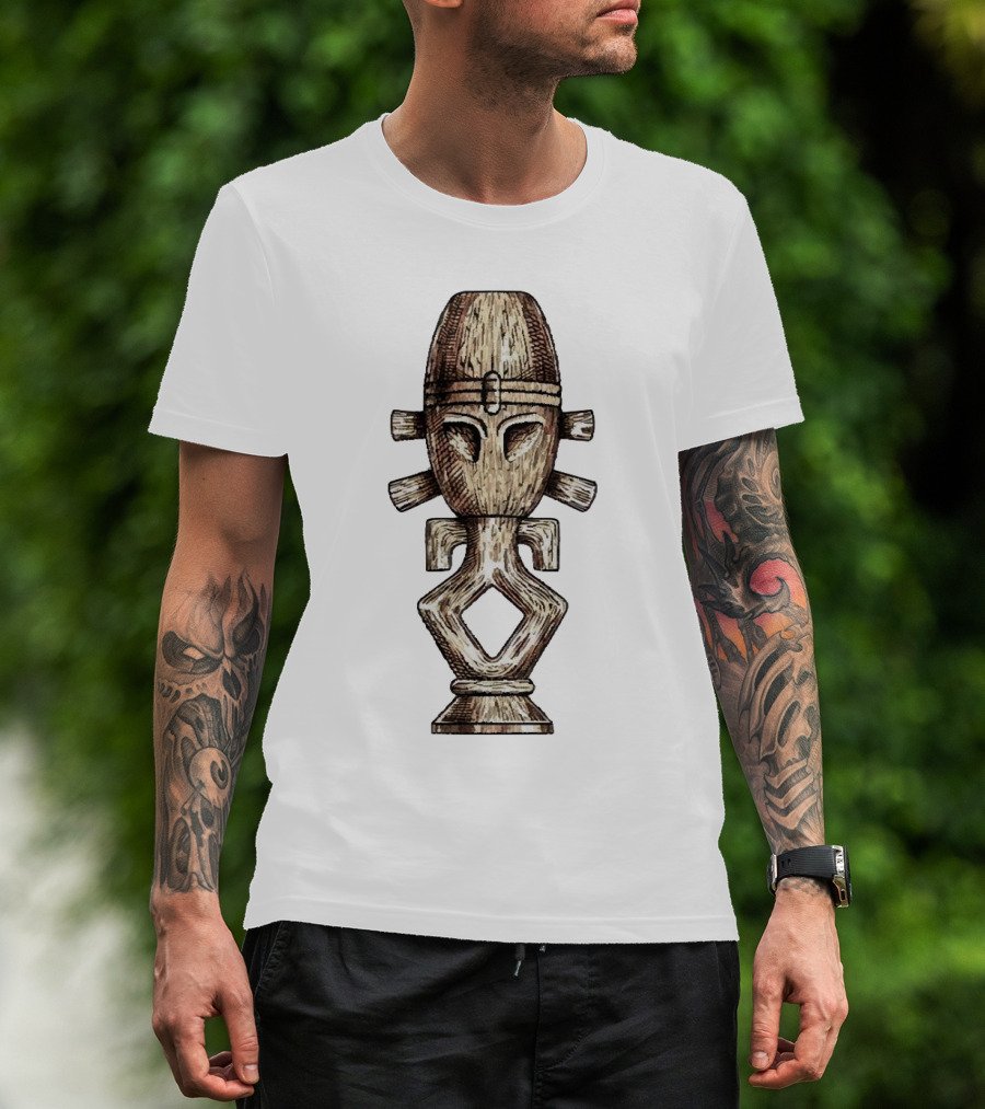 Seeking Jamaharon Ancient Symbol With Tribal Mask T-Shirt