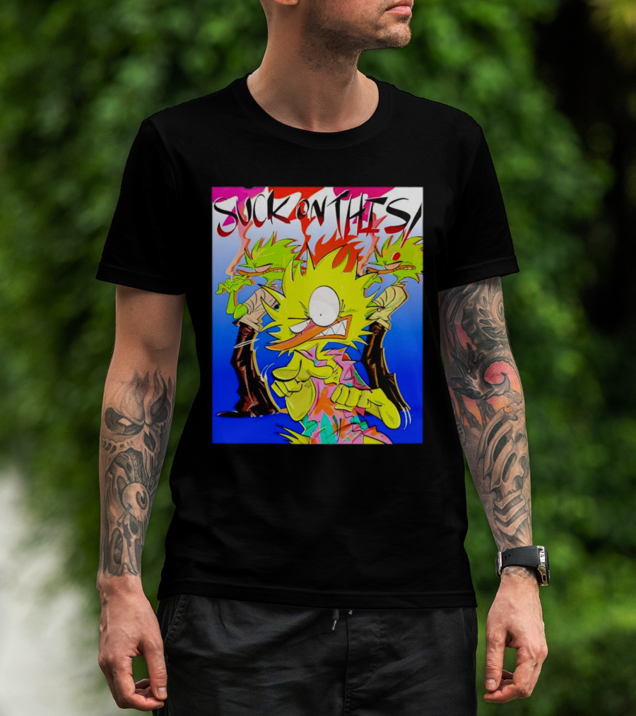 Suck On This Rugrats Reptar And Chuckie Cartoon T-Shirt