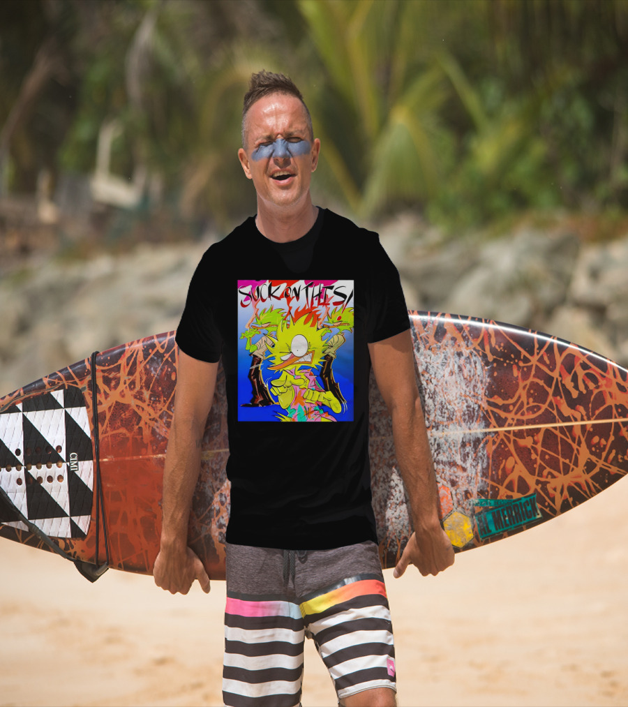 Suck On This Rugrats Reptar And Chuckie Cartoon T-Shirt