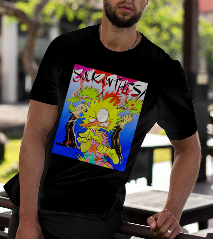 Suck On This Rugrats Reptar And Chuckie Cartoon T-Shirt