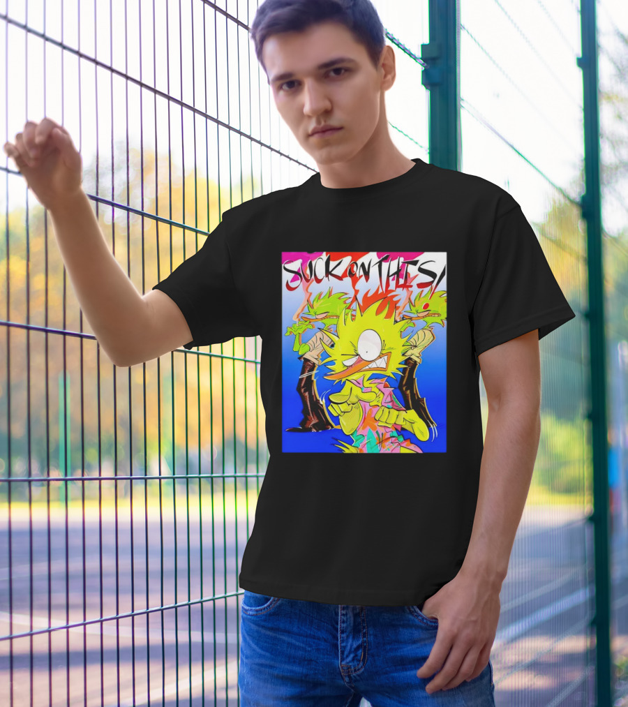Suck On This Rugrats Reptar And Chuckie Cartoon T-Shirt