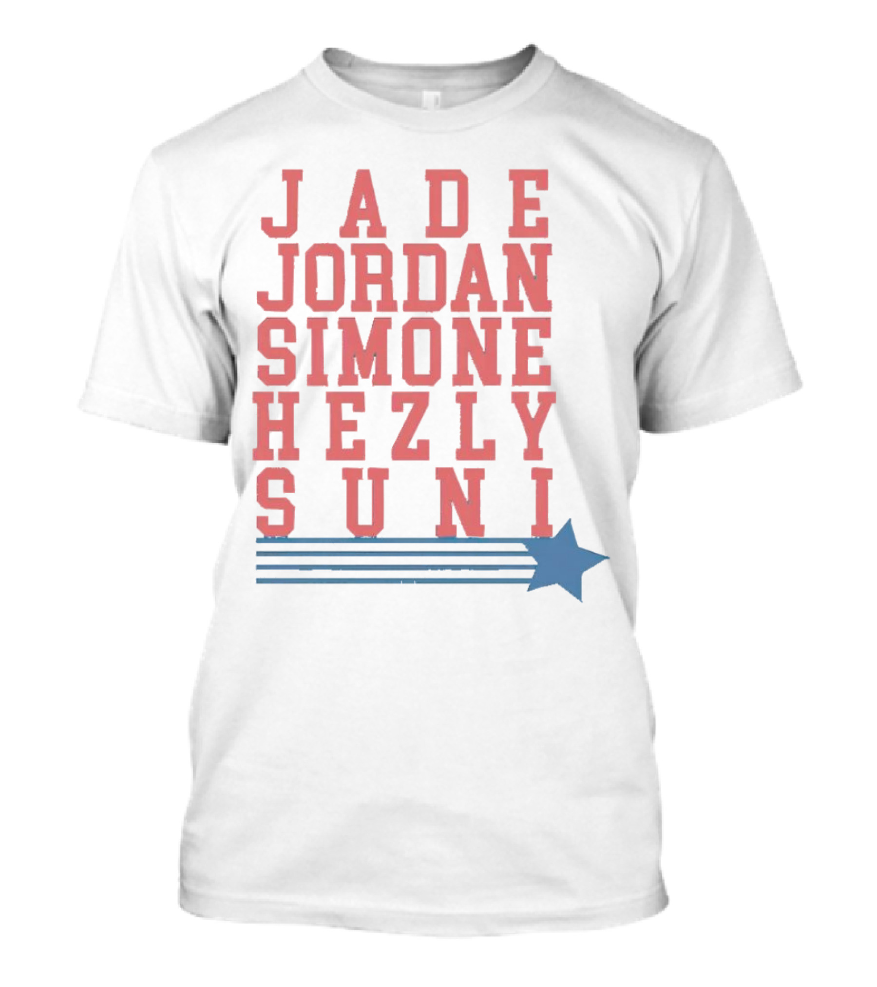 Jade Jordan Simone Hezly Suni Star Lines Sports T-Shirt