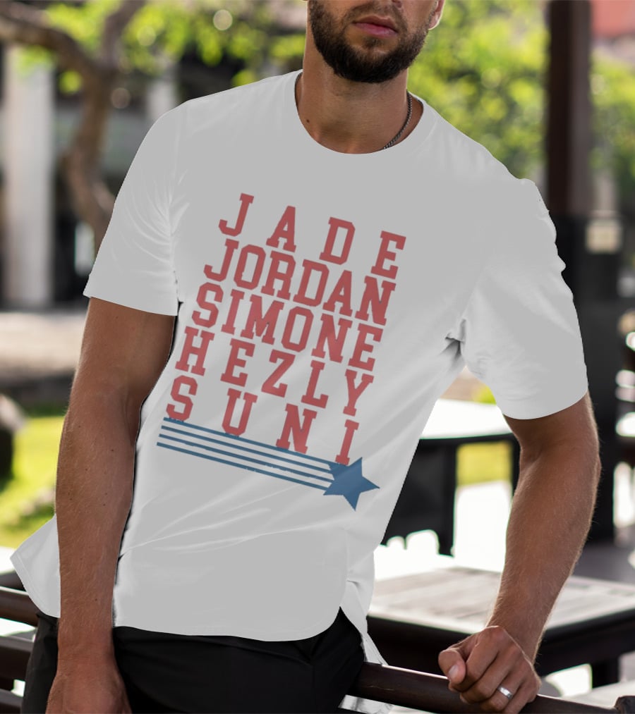 Jade Jordan Simone Hezly Suni Star Lines Sports T-Shirt