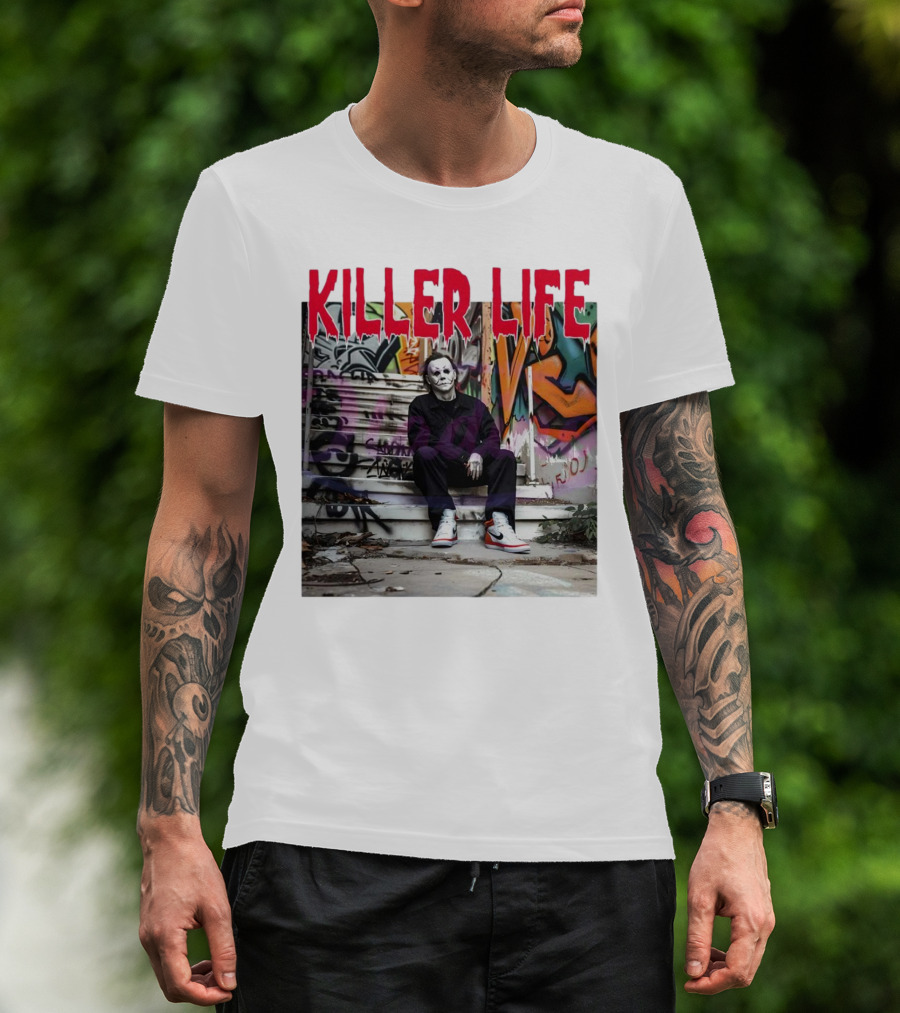 Michael Myers Killer Life Halloween Graffiti Steps T-Shirt