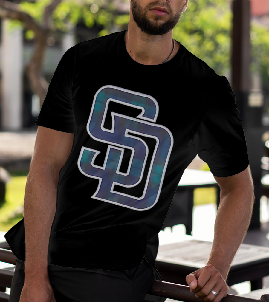 San Diego Padres SD Emblem With Bold Interlocking Letters T-Shirt
