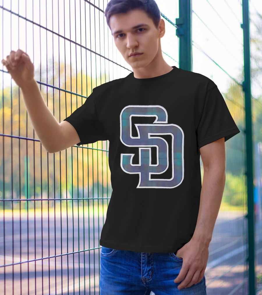 San Diego Padres SD Emblem With Bold Interlocking Letters T-Shirt