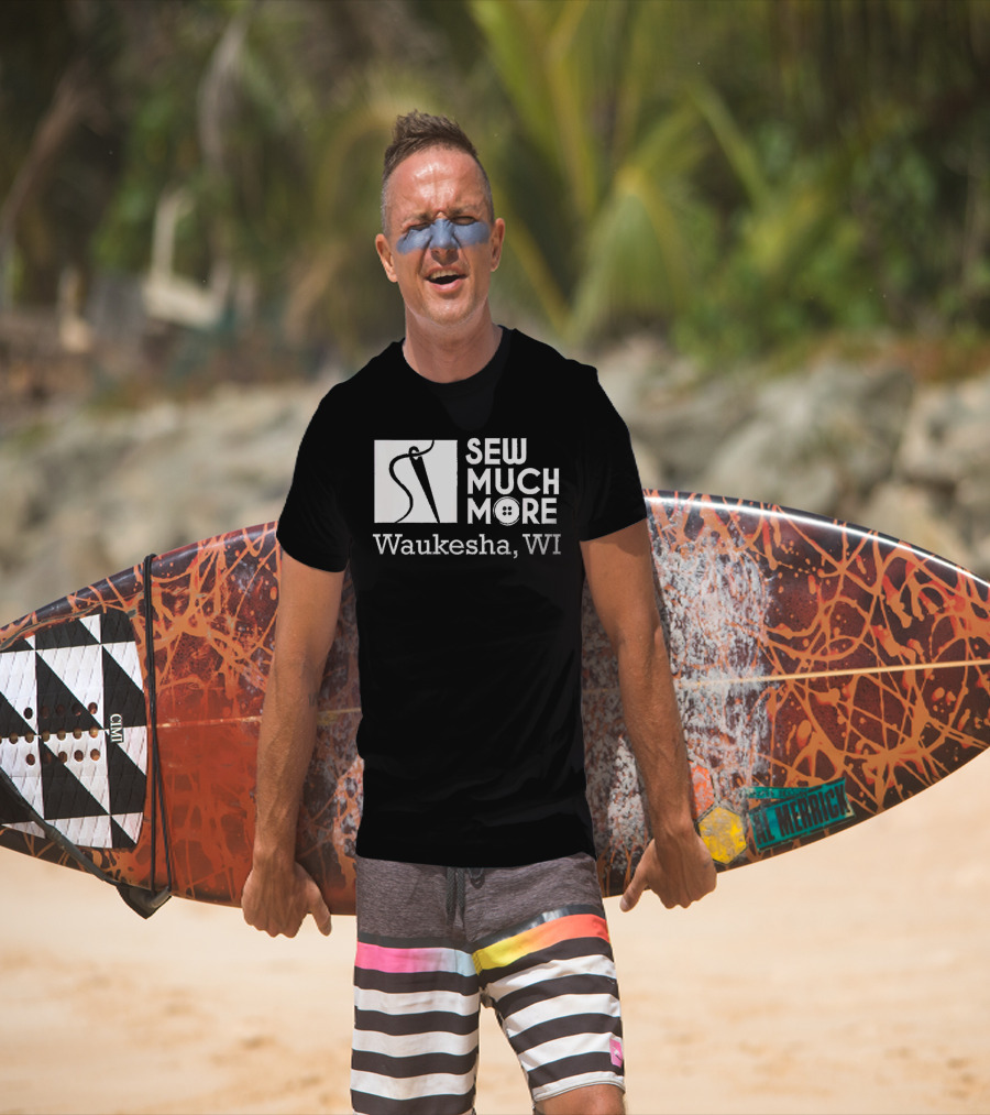 SEW MUCH MORE Waukesha WI Needle And Thread Button T-Shirt