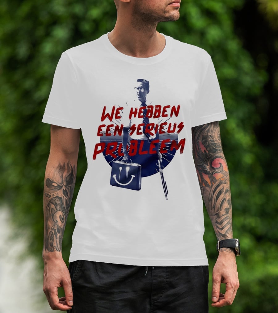 We Hebben Een Serieus Probleem Smiley Bag Man In Shadow T-Shirt