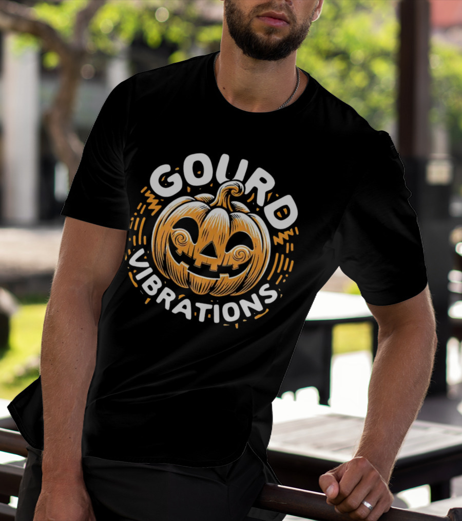Gourd Vibrations Pumpkin Jack-O'-Lantern T-Shirt