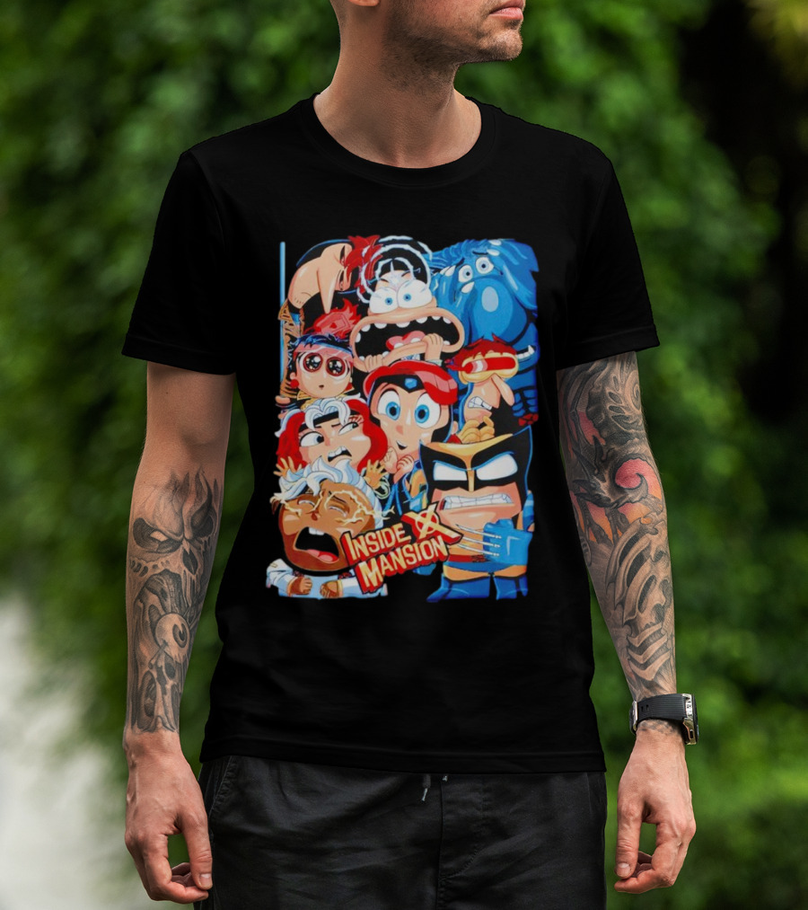 Inside X Mansion Inside Out 2 X-Men Mashup T-Shirt