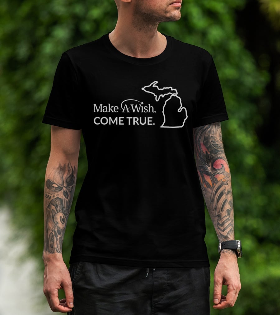 Make-A-Wish Come True Michigan Outline T-Shirt
