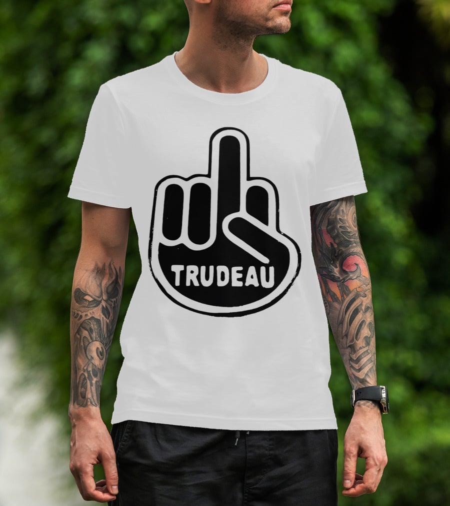 Trudeau Middle Finger Hand Gesture T-Shirt