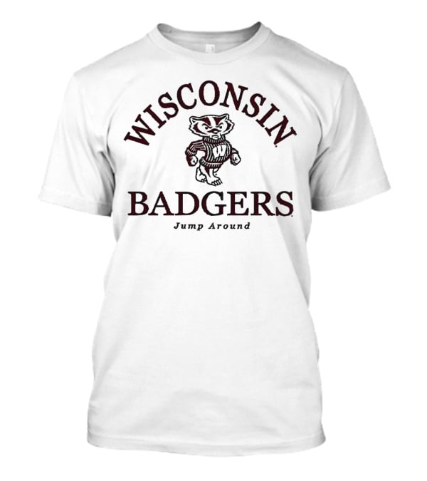 Wisconsin Badgers Jump Around Bucky Badger T-Shirt