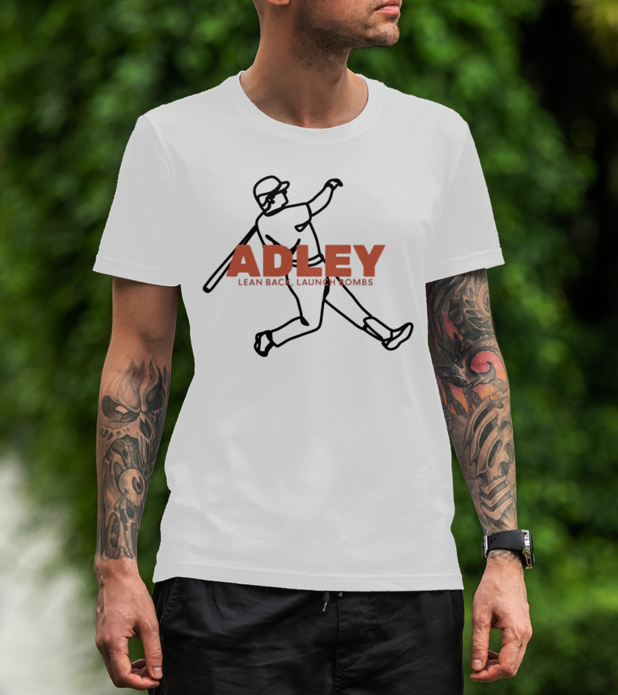 Adley Lean Back Launch Bombs Baseball T-Shirt