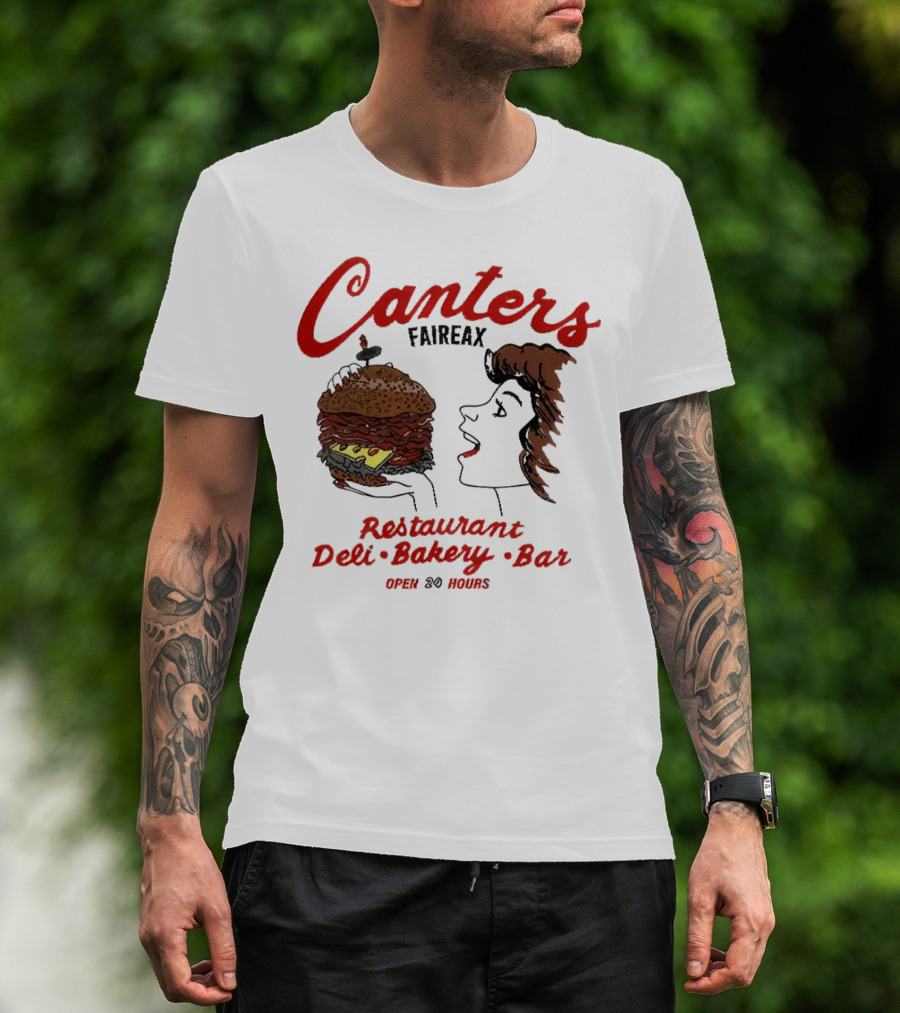 Canter's Deli Restaurant Bakery Bar Fairfax Los Angeles Open 24 Hours T-Shirt