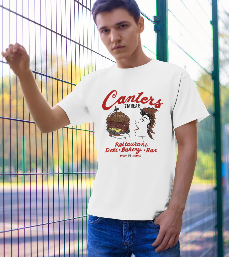Canter's Deli Restaurant Bakery Bar Fairfax Los Angeles Open 24 Hours T-Shirt