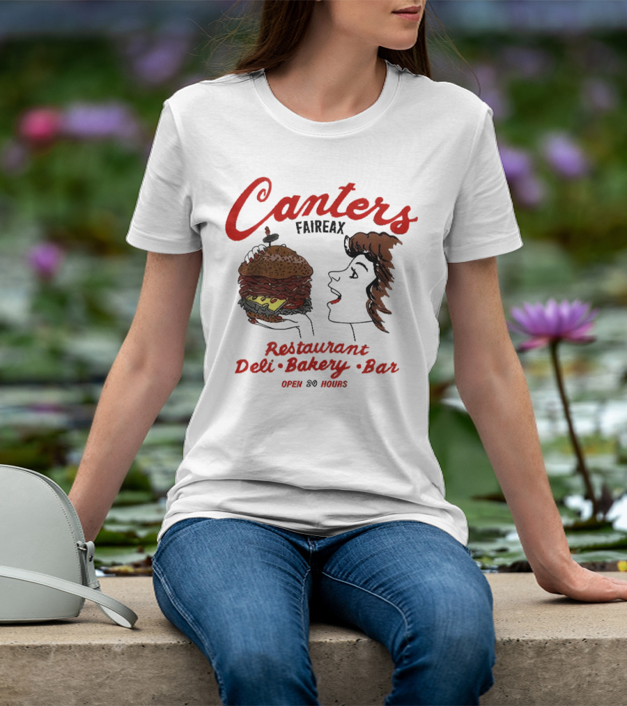 Canter's Deli Restaurant Bakery Bar Fairfax Los Angeles Open 24 Hours T-Shirt