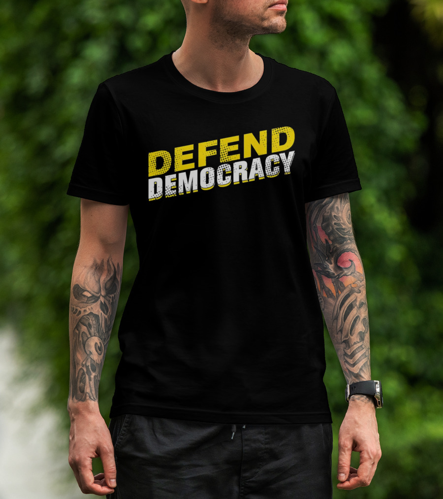 Defend Democracy Bold Vintage T-Shirt
