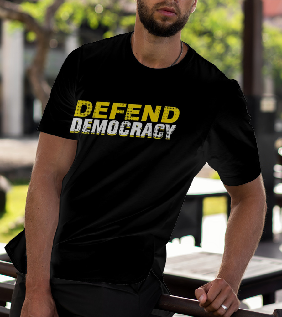 Defend Democracy Bold Vintage T-Shirt