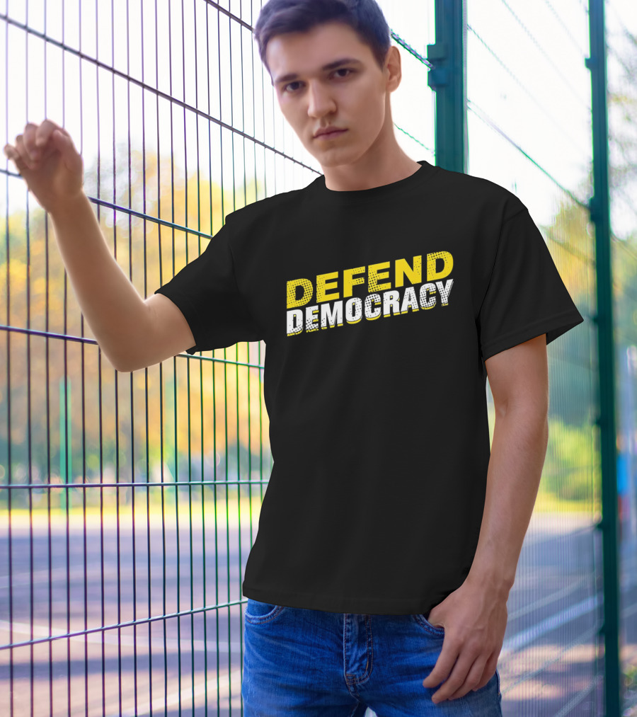 Defend Democracy Bold Vintage T-Shirt