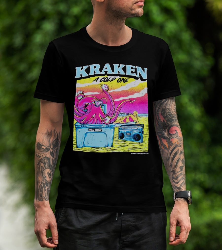 KRAKEN A COLD ONE OLD ROW BEACH CLUB T-Shirt