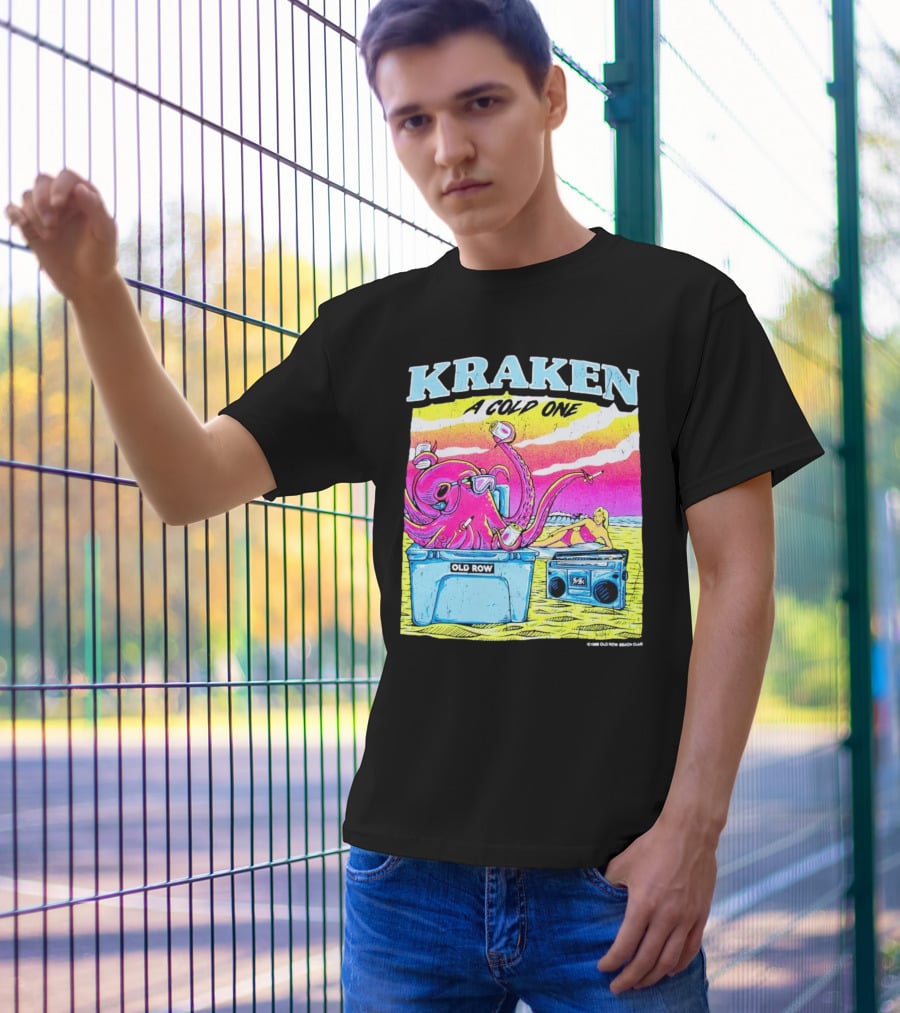 KRAKEN A COLD ONE OLD ROW BEACH CLUB T-Shirt