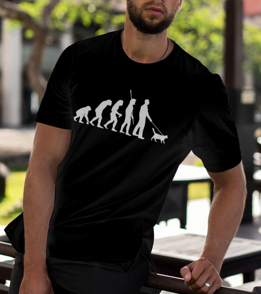 Cat Man Evolution Human Walking Cats T-Shirt