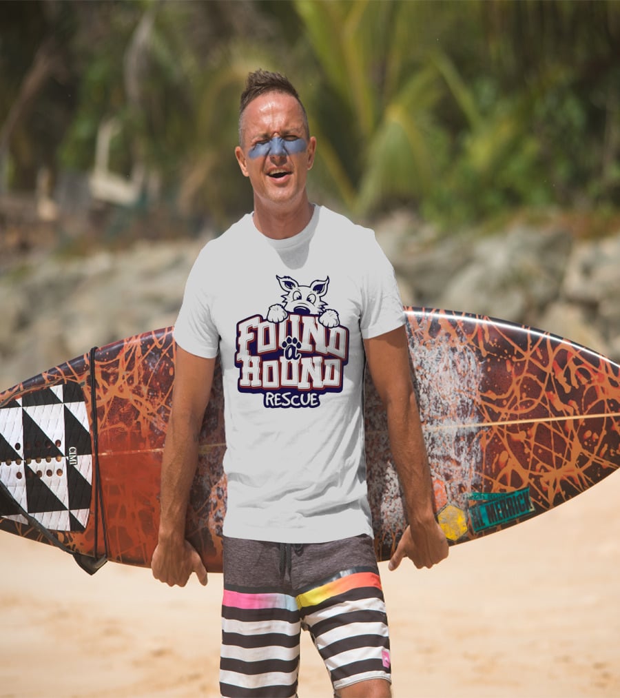 Found A Hound Rescue Dog Paw Prints T-Shirt