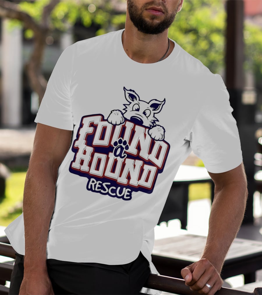 Found A Hound Rescue Dog Paw Prints T-Shirt