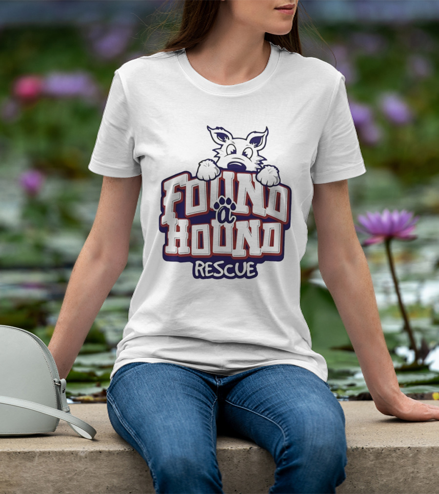 Found A Hound Rescue Dog Paw Prints T-Shirt