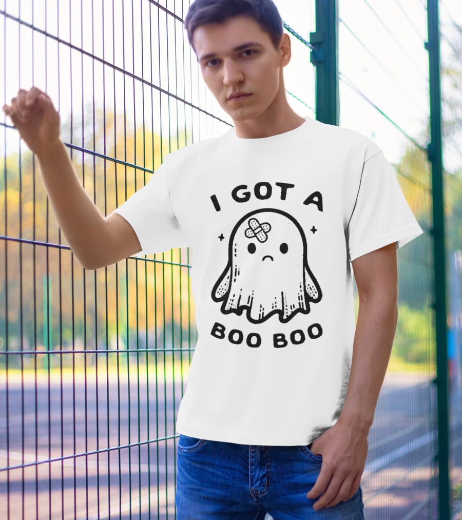 I Got A Boo Boo Ghost With Bandage On Head T-Shirt