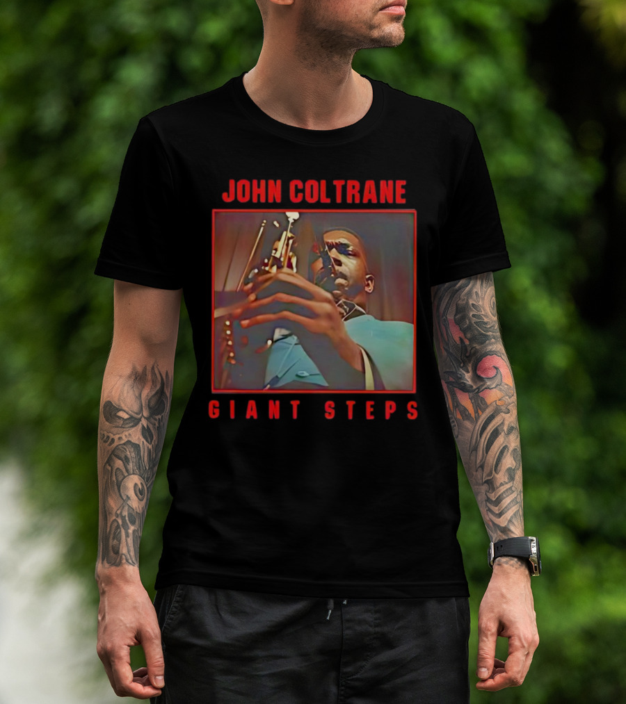 John Coltrane Giant Steps Album Cover Saxophone Iconic Jazz Image T-Shirt
