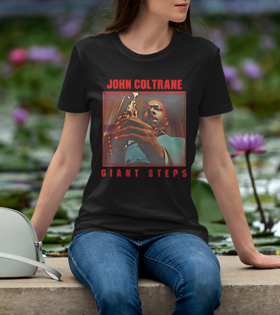 John Coltrane Giant Steps Album Cover Saxophone Iconic Jazz Image T-Shirt